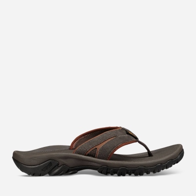 Teva Katavi 2 Thong - Men's Teva Hiking Sandals - Black Olive | India (MOBX10876)